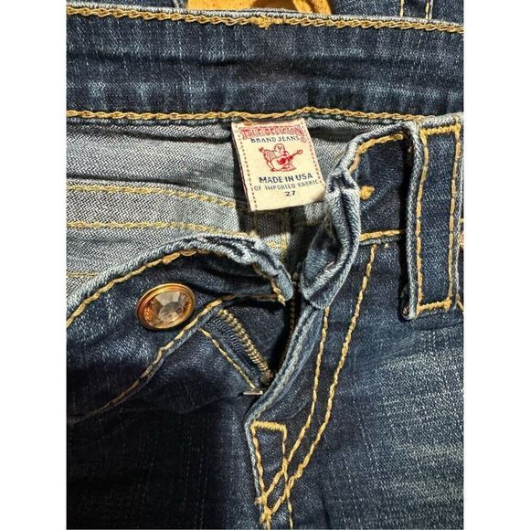 True Religion flared Jean jeweled buttons 27 - Picture 2 of 8